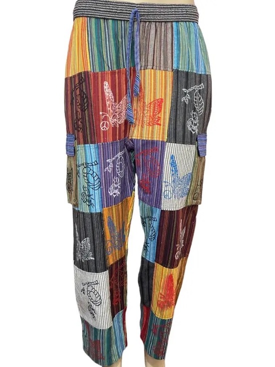 Rising International Pants - RISING NWT Boho Joggers Bees & Butterflies Small - XLarge